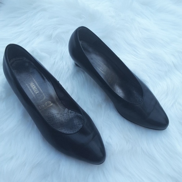 Salamander black chunky Heels sz 7 - Picture 2 of 6